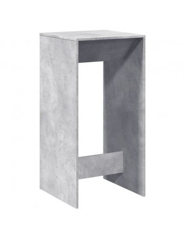 Tavolo da Bar Grigio Cemento 51x50x103,5cm in Legno Multistrato
