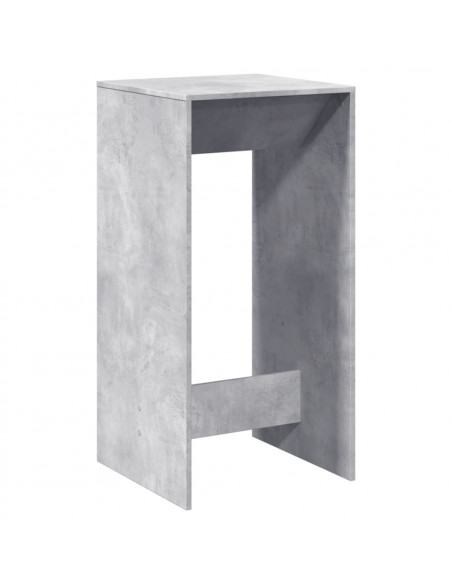 Tavolo da Bar Grigio Cemento 51x50x103,5cm in Legno Multistrato
