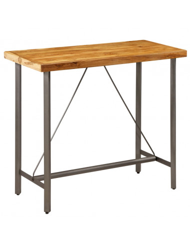 Tavolo da Bar in Teak Massello di Recupero 120x58x106 cm