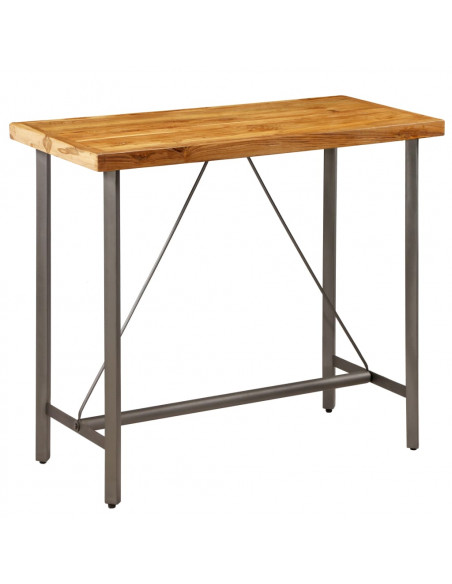 Tavolo da Bar in Teak Massello di Recupero 120x58x106 cm