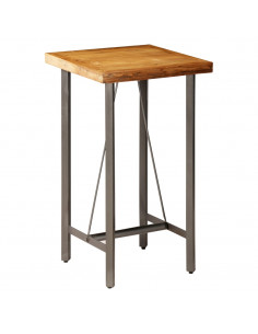 Tavolo da Bar in Teak Massello di Recupero 60x60x107 cm