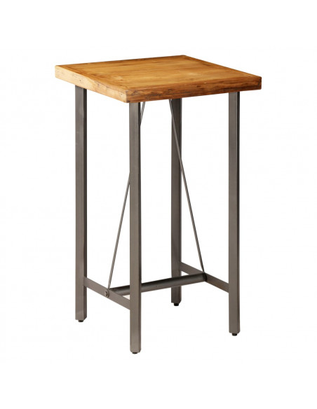 Tavolo da Bar in Teak Massello di Recupero 60x60x107 cm