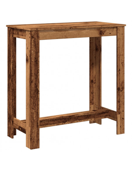 Tavolo da Bar Legno Antico 102x50x103,5 cm in Legno Multistrato