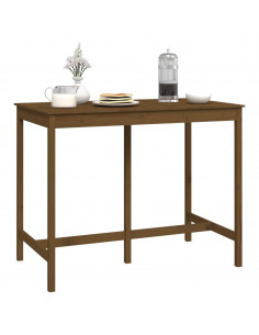 Tavolo da Bar Miele 140x80x110 cm in Legno Massello di Pino