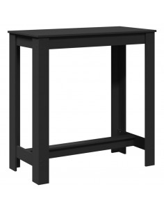 Tavolo da Bar Nero 102x50x103,5 cm in Legno Multistrato