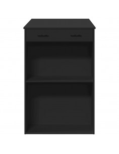 Tavolo da Bar Nero 102x70x103,5 cm in Truciolato