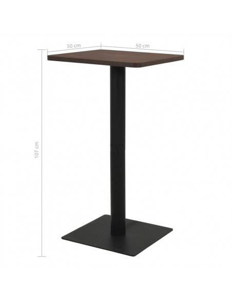 Tavolo da Bistrot Cenere Scuro 50x50x107 cm