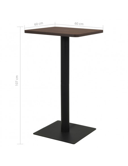 Tavolo da Bistrot Cenere Scuro 60x60x107 cm