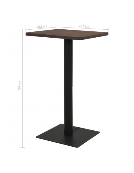 Tavolo da Bistrot Cenere Scuro 78,5x78,5x107 cm