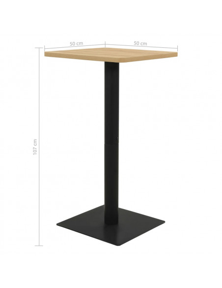Tavolo da Bistrot Colore Rovere 50x50x107 cm