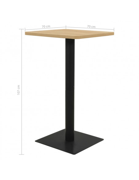 Tavolo da Bistrot Colore Rovere 70x70x107 cm