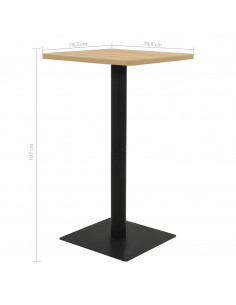 Tavolo da Bistrot Colore Rovere 78,5x78,5x107 cm