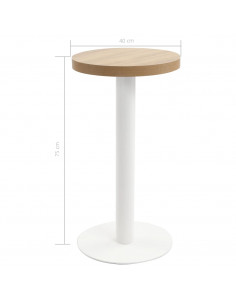 Tavolo da Bistrot Marrone Chiaro 40 cm in MDF