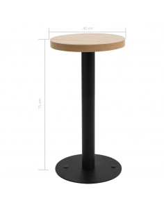 Tavolo da Bistrot Marrone Chiaro 40 cm in MDF
