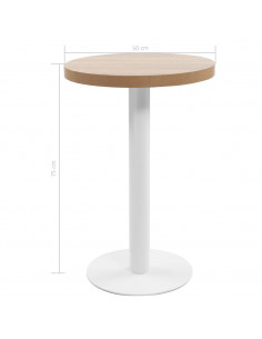 Tavolo da Bistrot Marrone Chiaro 50 cm in MDF