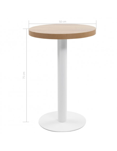 Tavolo da Bistrot Marrone Chiaro 50 cm in MDF