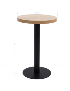 Tavolo da Bistrot Marrone Chiaro 50 cm in MDF
