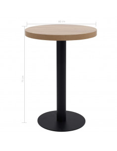 Tavolo da Bistrot Marrone Chiaro 60 cm in MDF