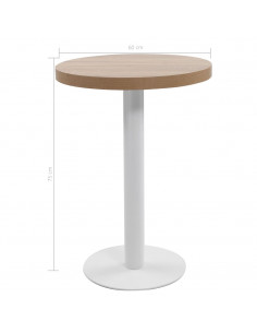 Tavolo da Bistrot Marrone Chiaro 60 cm in MDF