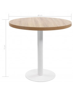 Tavolo da Bistrot Marrone Chiaro 80 cm in MDF
