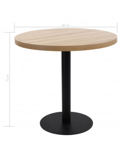 Tavolo da Bistrot Marrone Chiaro 80 cm in MDF