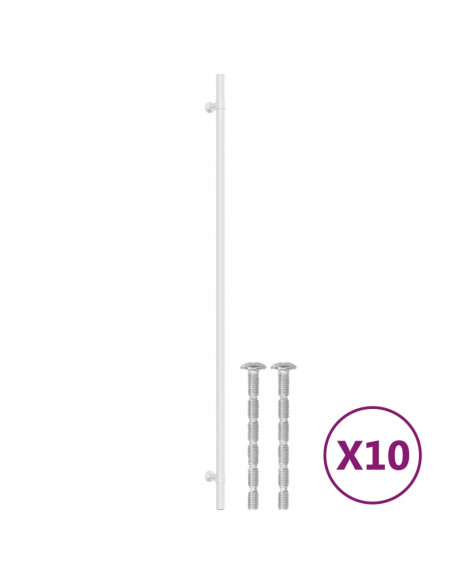 Maniglie per Mobili 10 pz Argento 480 mm in Acciaio Inox