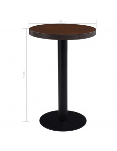 Tavolo da Bistrot Marrone Scuro 50 cm in MDF