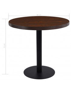 Tavolo da Bistrot Marrone Scuro 80 cm in MDF