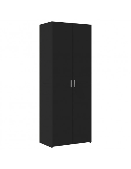 Credenza Nera 70x42,5x185 cm in Legno Multistrato