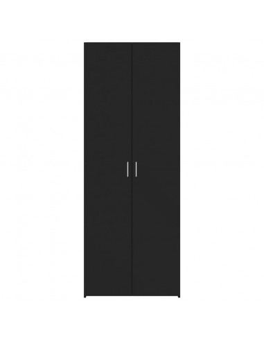 Credenza Nera 70x42,5x185 cm in Legno Multistrato