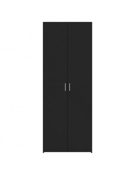 Credenza Nera 70x42,5x185 cm in Legno Multistrato