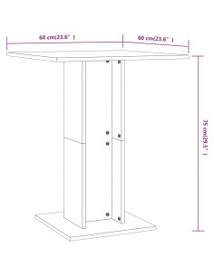 Tavolo da Bistrot Rovere Marrone 60x60x75 cm Legno Multistrato