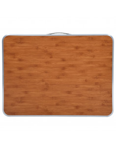 Tavolo da Campeggio Pieghevole con Telaio in Metallo 80x60 cm