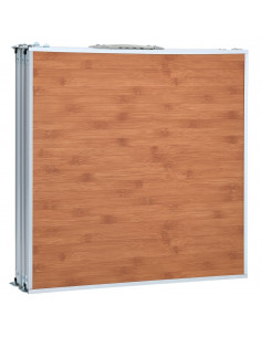 Tavolo da Campeggio Pieghevole in Alluminio 180x60 cm