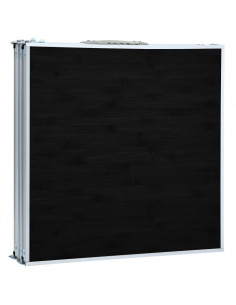 Tavolo da Campeggio Pieghevole in Alluminio Grigio 180x60 cm