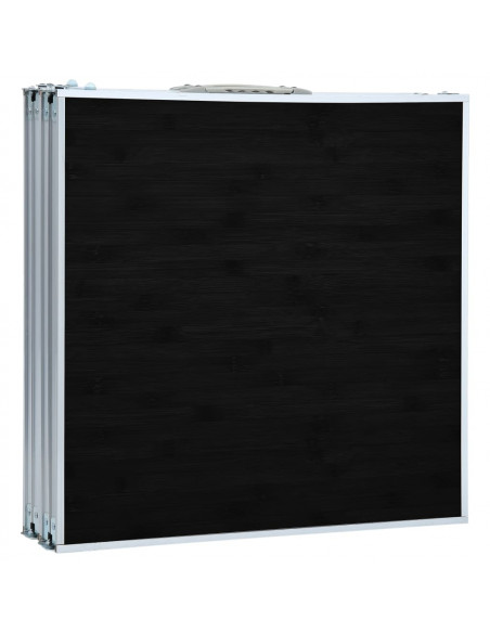 Tavolo da Campeggio Pieghevole in Alluminio Grigio 240x60 cm