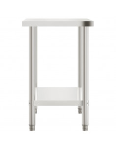 Tavolo da Lavoro da Cucina 110x55x85 cm in Acciaio Inossidabile