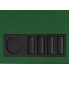 Tavolo da Poker Pieghevole in 4 8 Giocatori Rettangolare Verde