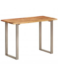 Tavolo da Pranzo 110x50x76 cm Legno Massello di Acacia