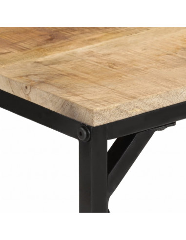 Tavolo da Pranzo 110x55x75 cm in Legno Massello di Mango Grezzo