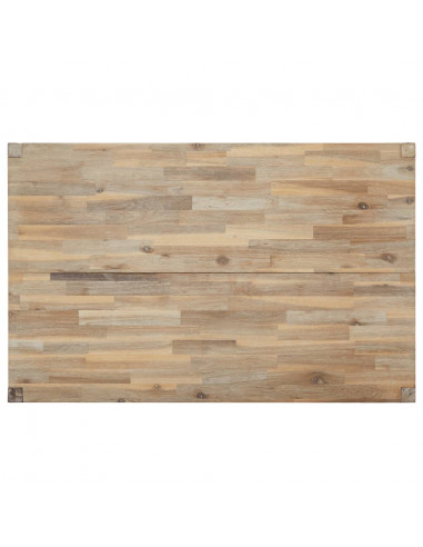 Tavolo da Pranzo 110x70x75 cm in Legno Massello di Acacia