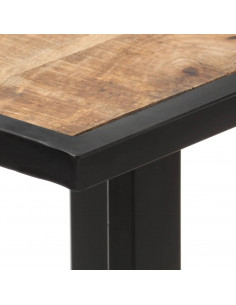 Tavolo da Pranzo 120 cm in Legno Massello di Mango Grezzo