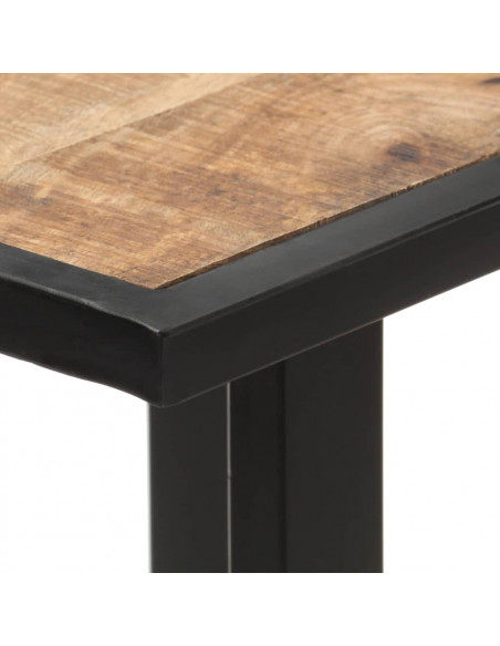 Tavolo da Pranzo 120 cm in Legno Massello di Mango Grezzo