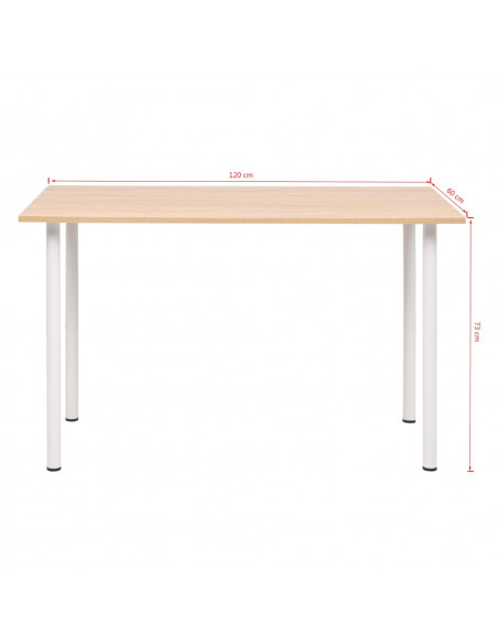 Tavolo da Pranzo 120x60x73 cm Rovere e Bianco
