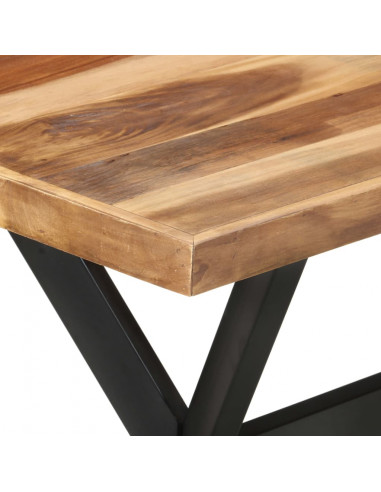 Tavolo da Pranzo 120x60x75 cm Legno Massello con Finitura Miele