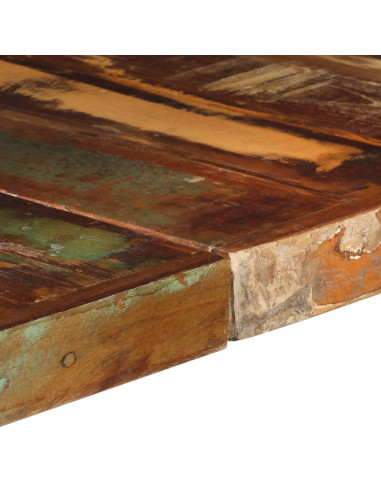 Tavolo da Pranzo 140x140x75 cm in Legno Massello di Recupero