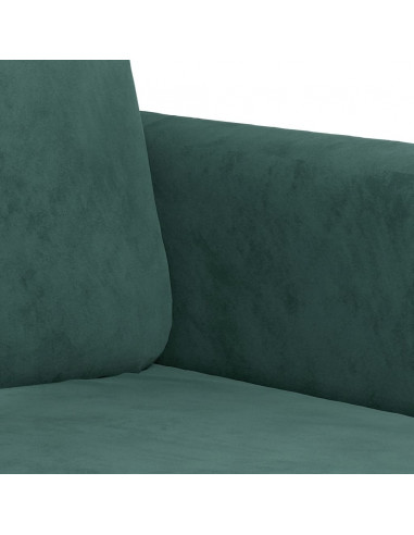 Set di Divani 2 pz Verde Scuro in Velluto