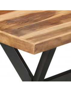 Tavolo da Pranzo 140x70x75 cm Legno Massello con Finitura Miele