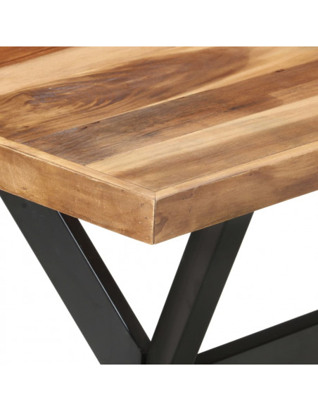 Tavolo da Pranzo 140x70x75 cm Legno Massello con Finitura Miele