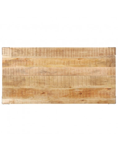 Tavolo da Pranzo 140x70x76 cm in Legno Massello di Mango Grezzo